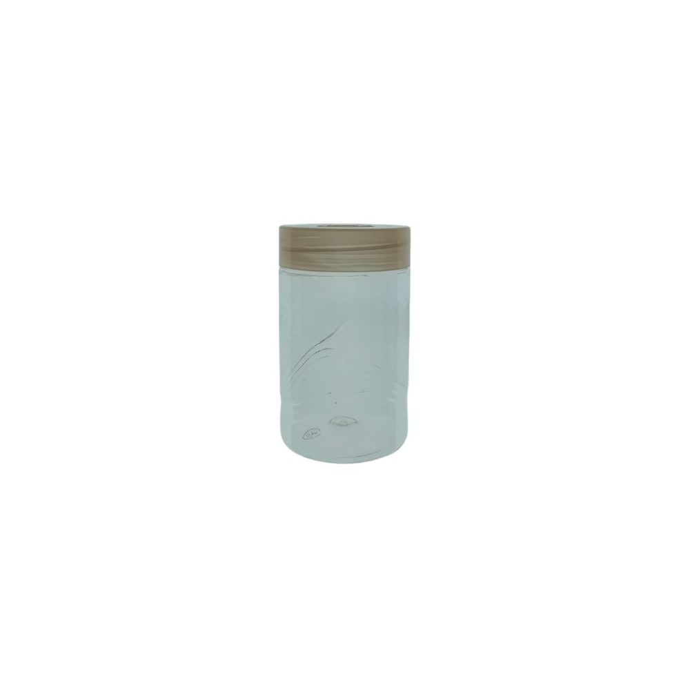 Clear PET storage jar with lid