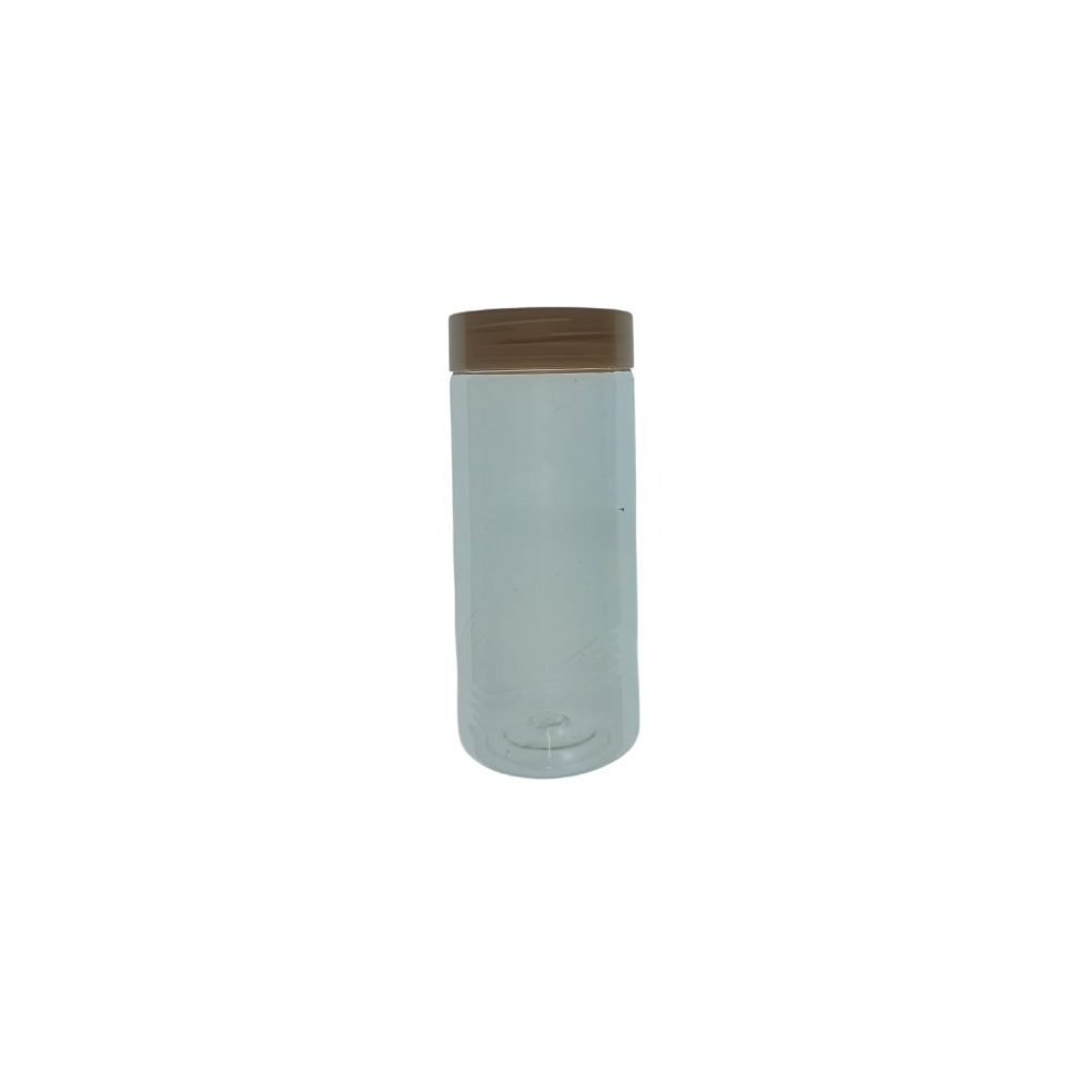 Clear PET storage jar with screw lid