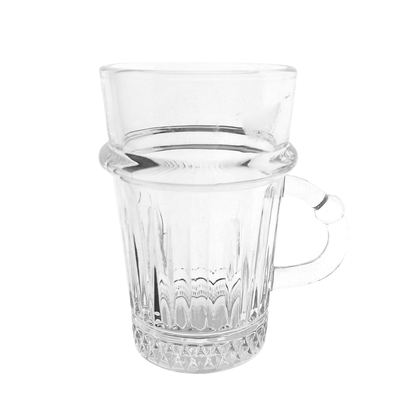 Ribbed Glass Tea Mug, 125ml