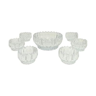 Glass Salad Bowl Set, 7 Pieces