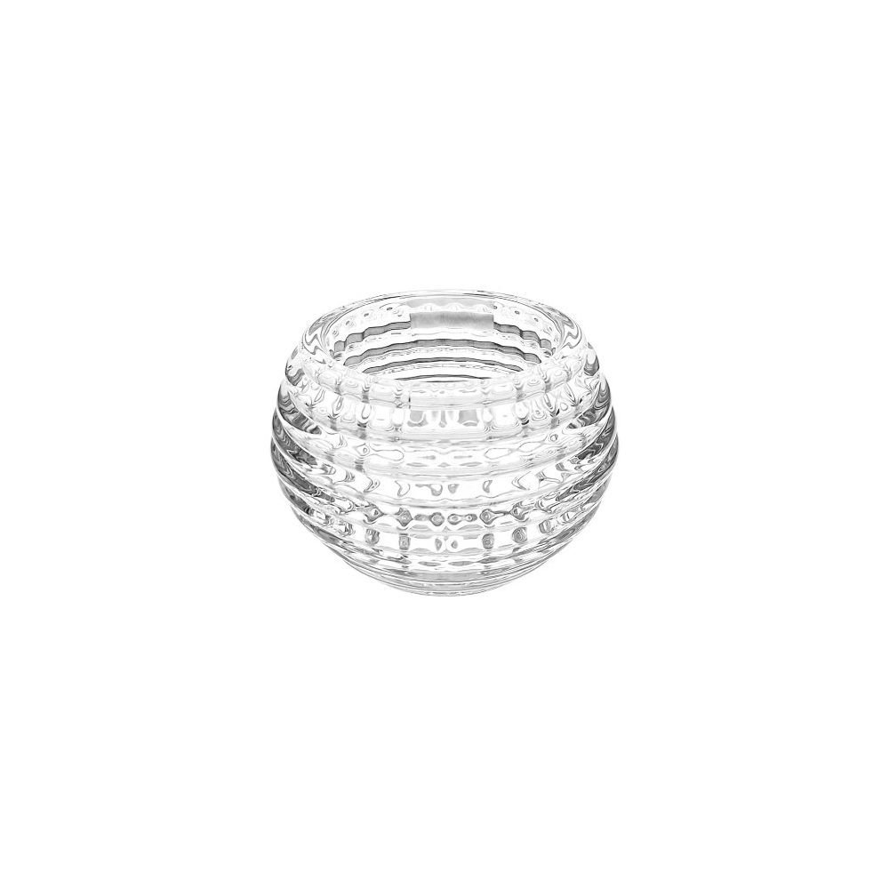 Round Ribbed Glass Bud Vase