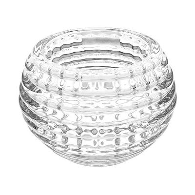 Round Ribbed Glass Bud Vase