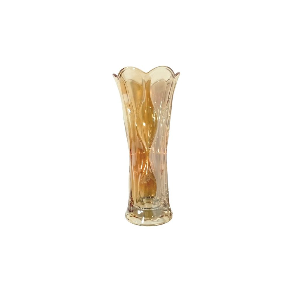Gold Tinted Glass Flower Vase