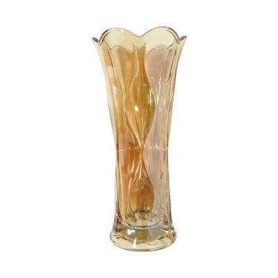 Gold Tinted Glass Flower Vase
