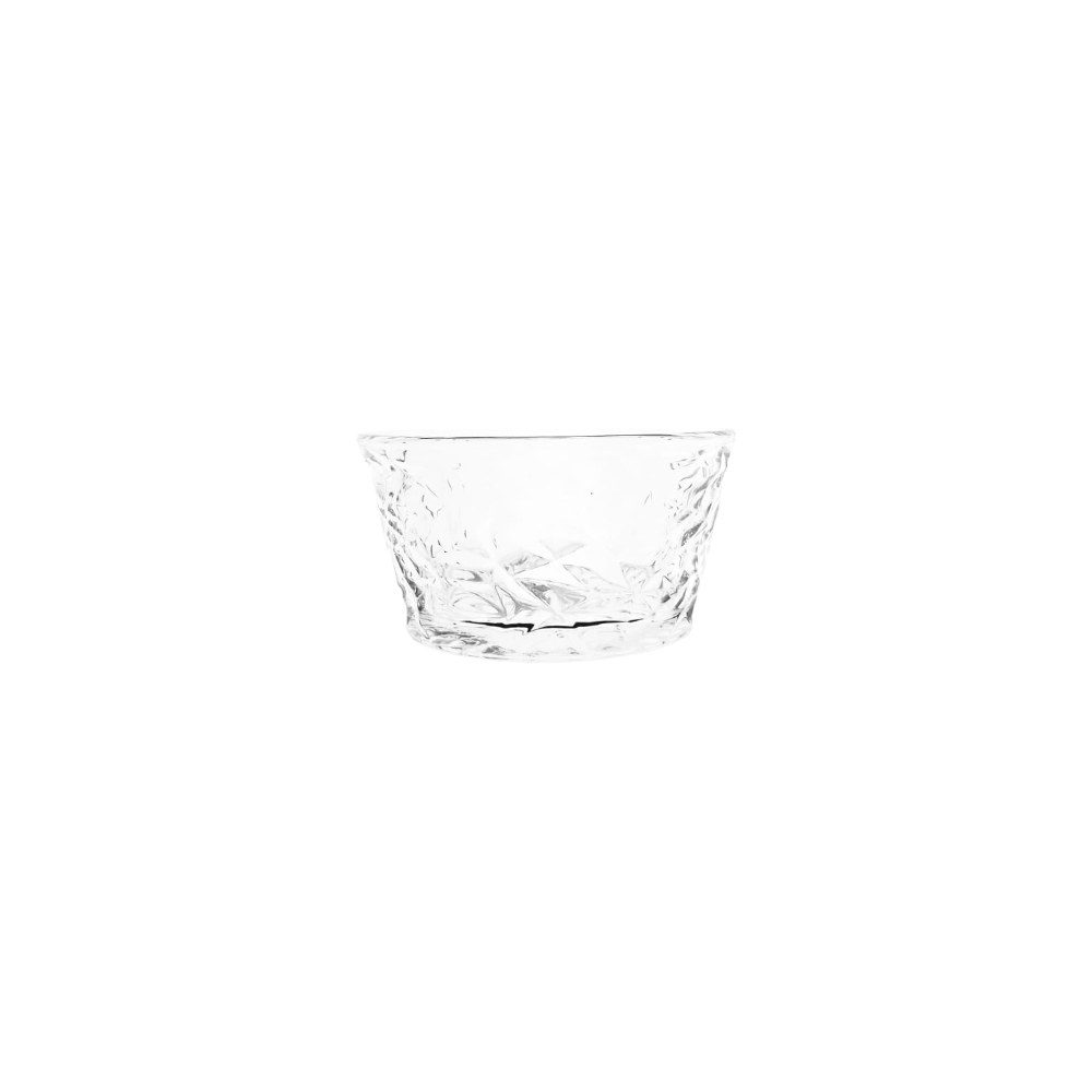Textured glass dessert bowl, 6 pcs