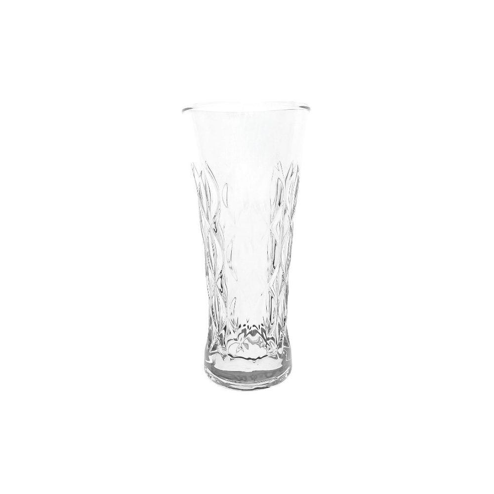 Cut-Pattern Clear Glass Vase