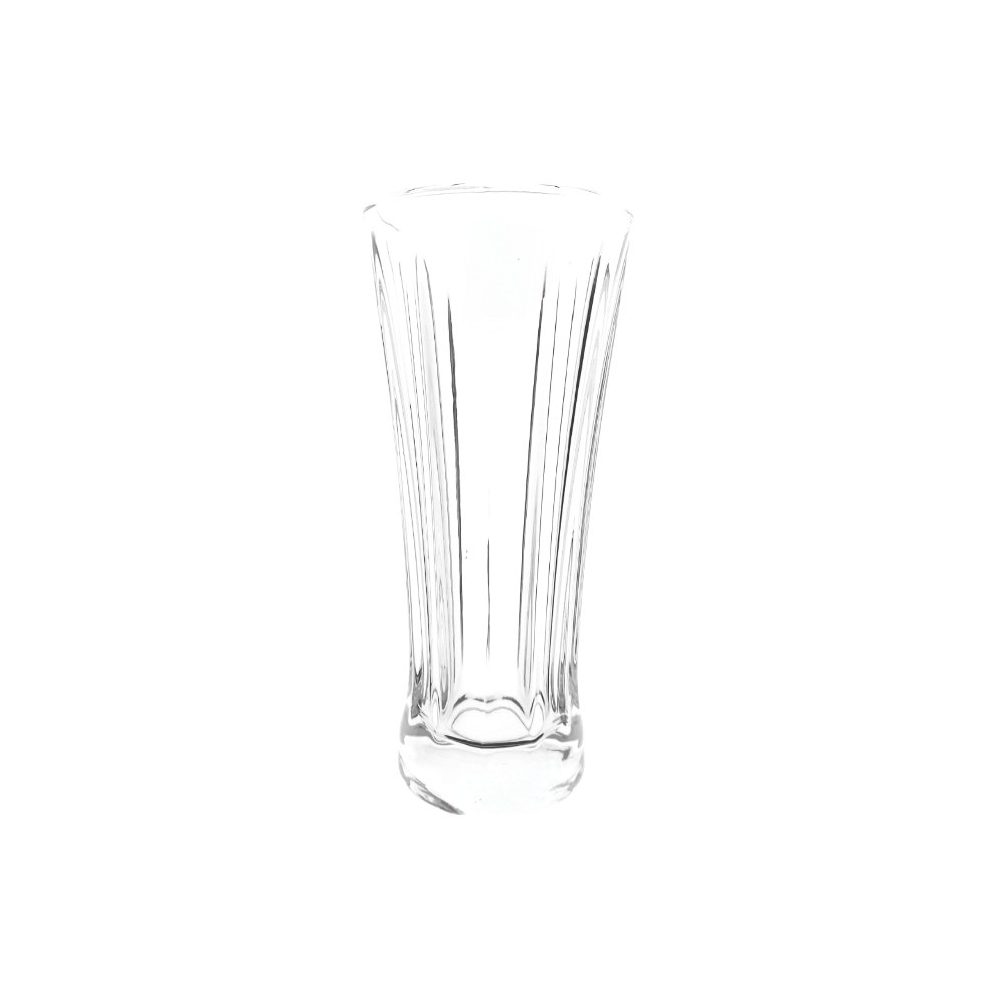 Fluted Clear Glass Flower Vase
