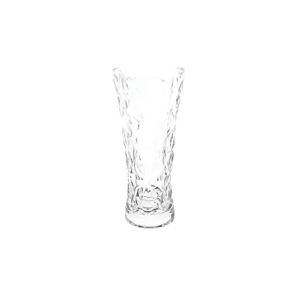Cut-Pattern Glass Flower Vase