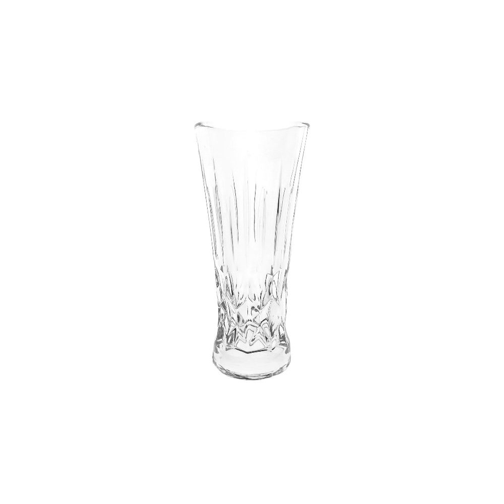Cut-pattern glass flower vase
