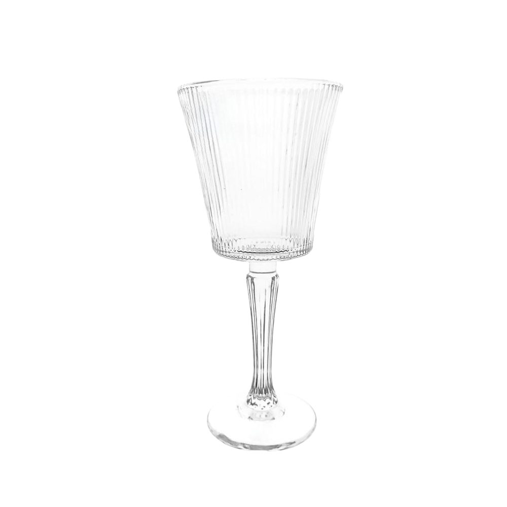 Ribbed Stemmed Wine Glass, 300ml