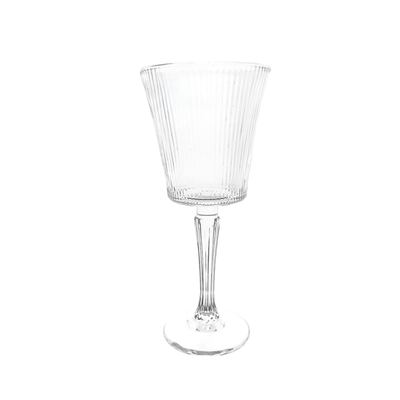 Ribbed Stemmed Wine Glass, 300ml