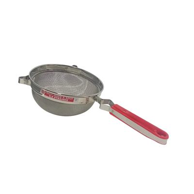 S/S Juice and Soup Strainer, Red Handle