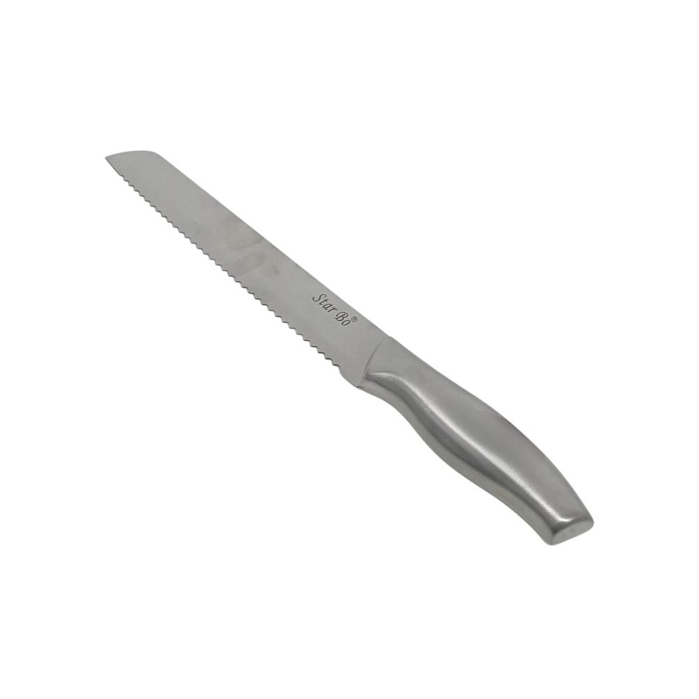 Serrated stainless steel bread knife