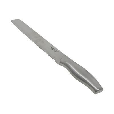 Serrated stainless steel bread knife