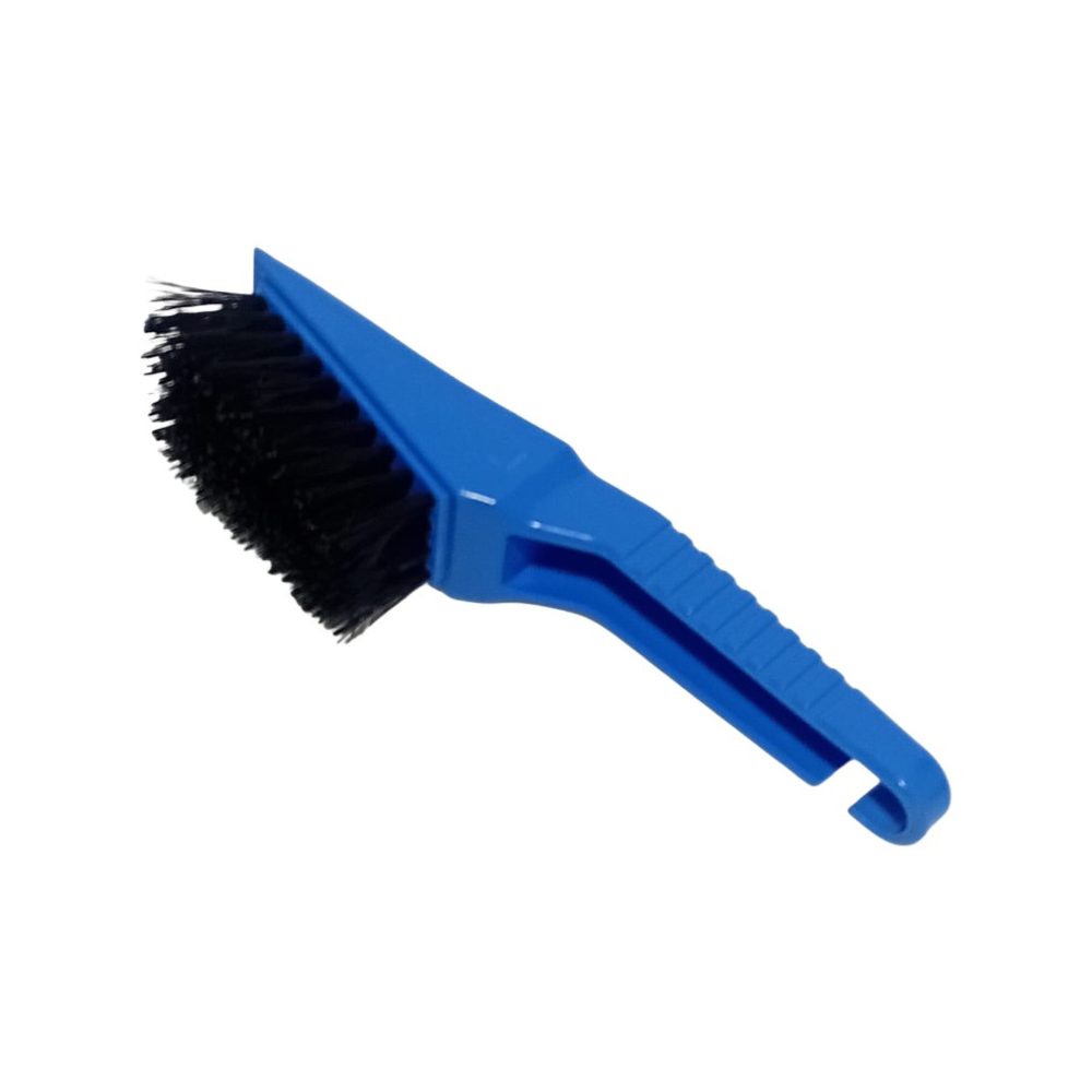 Short-handled scrubbing floor brush