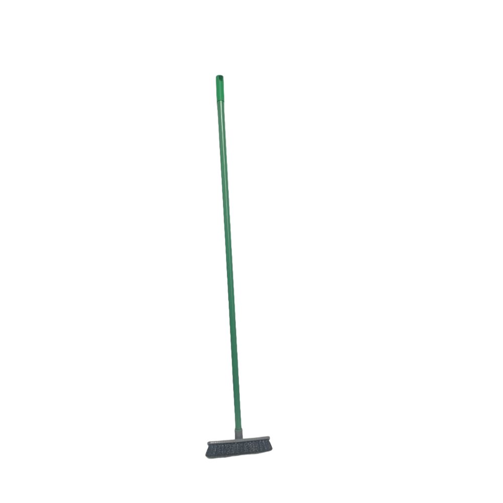 Floor scrubbing brush with long handle
