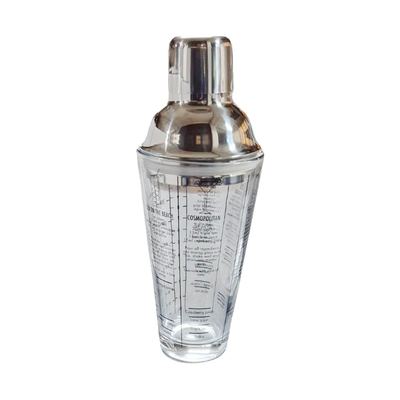 Glass Cocktail Shaker With Recipes