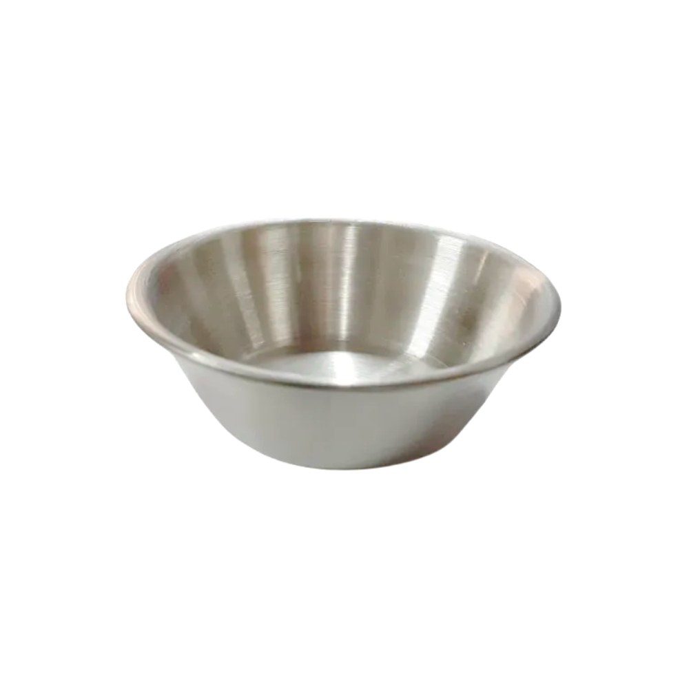 Small stainless steel sauce dish