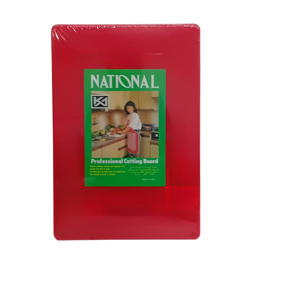 Red Plastic Cutting Board, 48 x 33cm