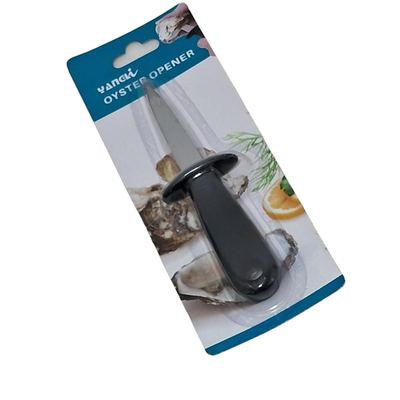 Oyster shucking knife with guard