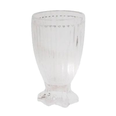 Ribbed Footed Glass Tumbler, 6 Pack
