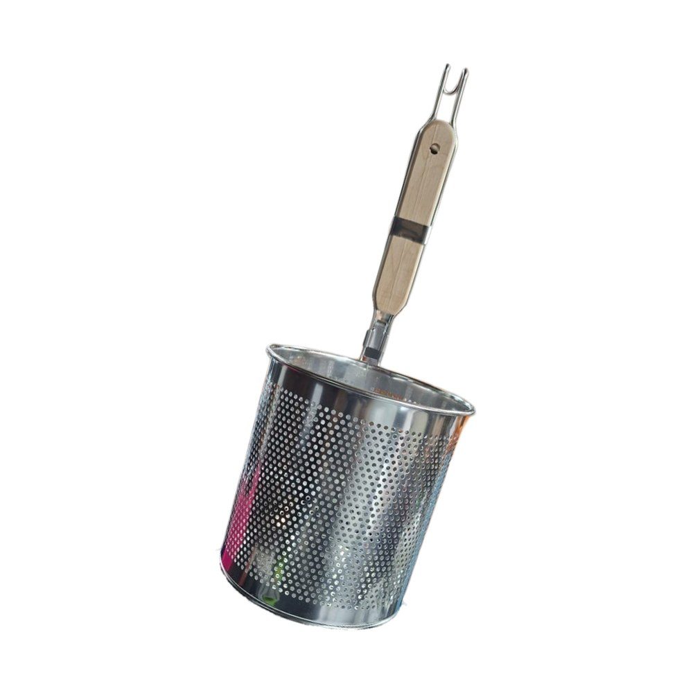 Stainless steel noodle blanching basket, medium