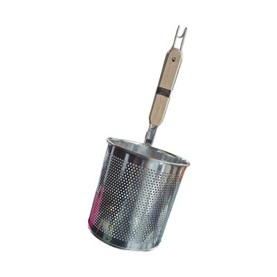 Stainless steel noodle blanching basket, medium