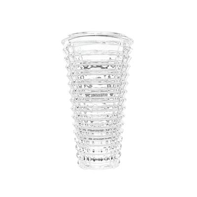 Textured Clear Glass Flower Vase
