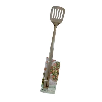 Long stainless steel slotted turner