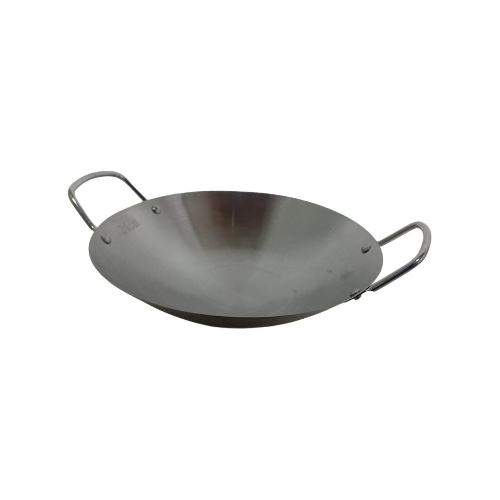 Stainless Steel Double-Handle Wok 24cm