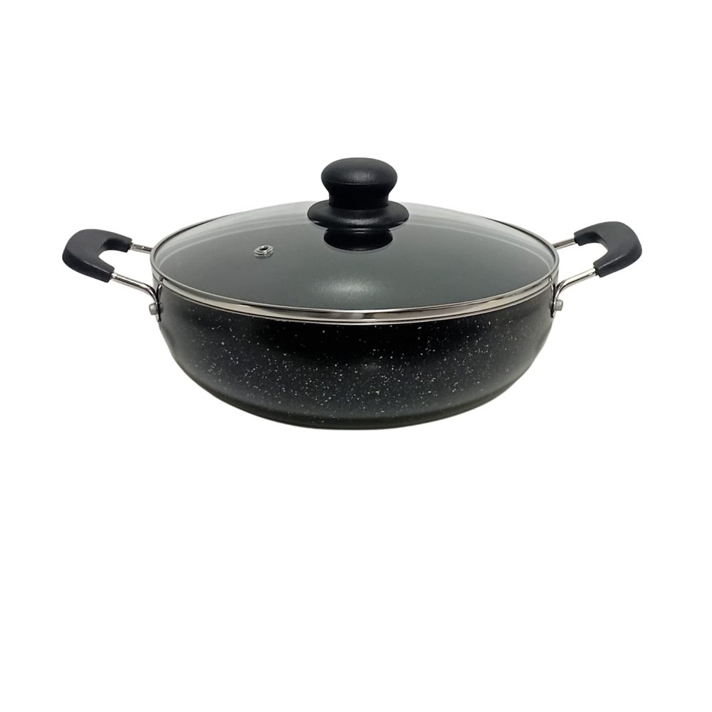 24cm Non-Stick Cooking Pan With Glass Lid
