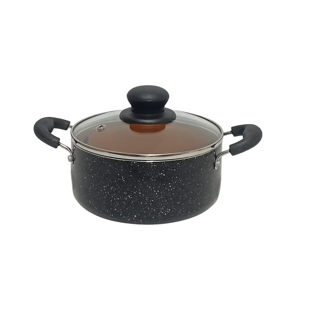 16cm Ceramic Coated Casserole with Glass Lid