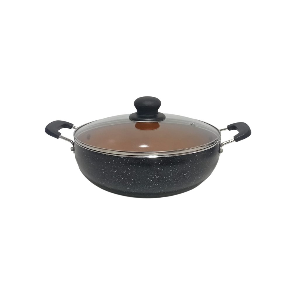 24cm Ceramic Coated Cooking Pan with Lid