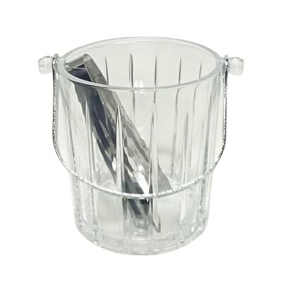 Glass Ice Bucket with Tongs