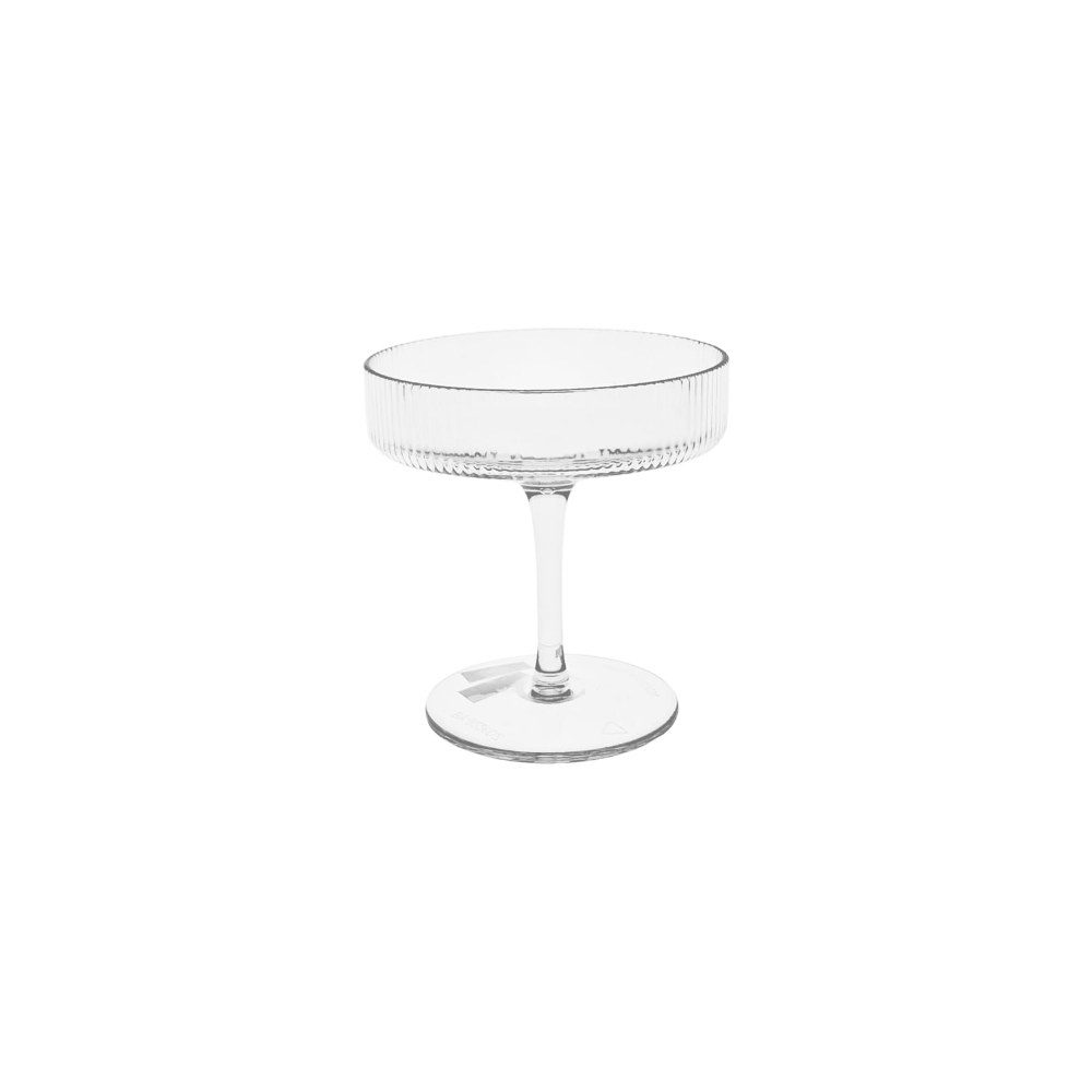 Polycarbonate ribbed champagne coupe