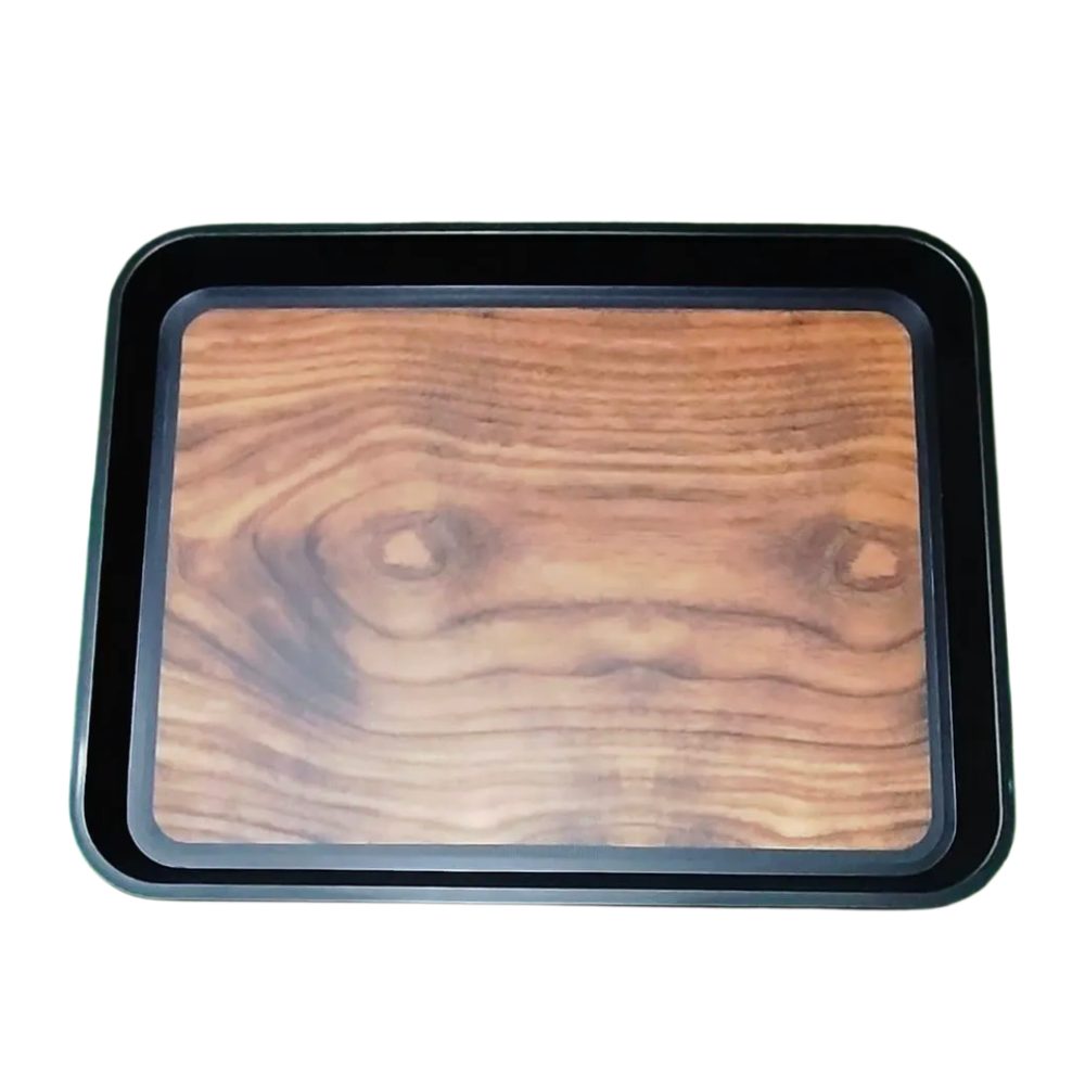Wood-grain anti-slip serving tray
