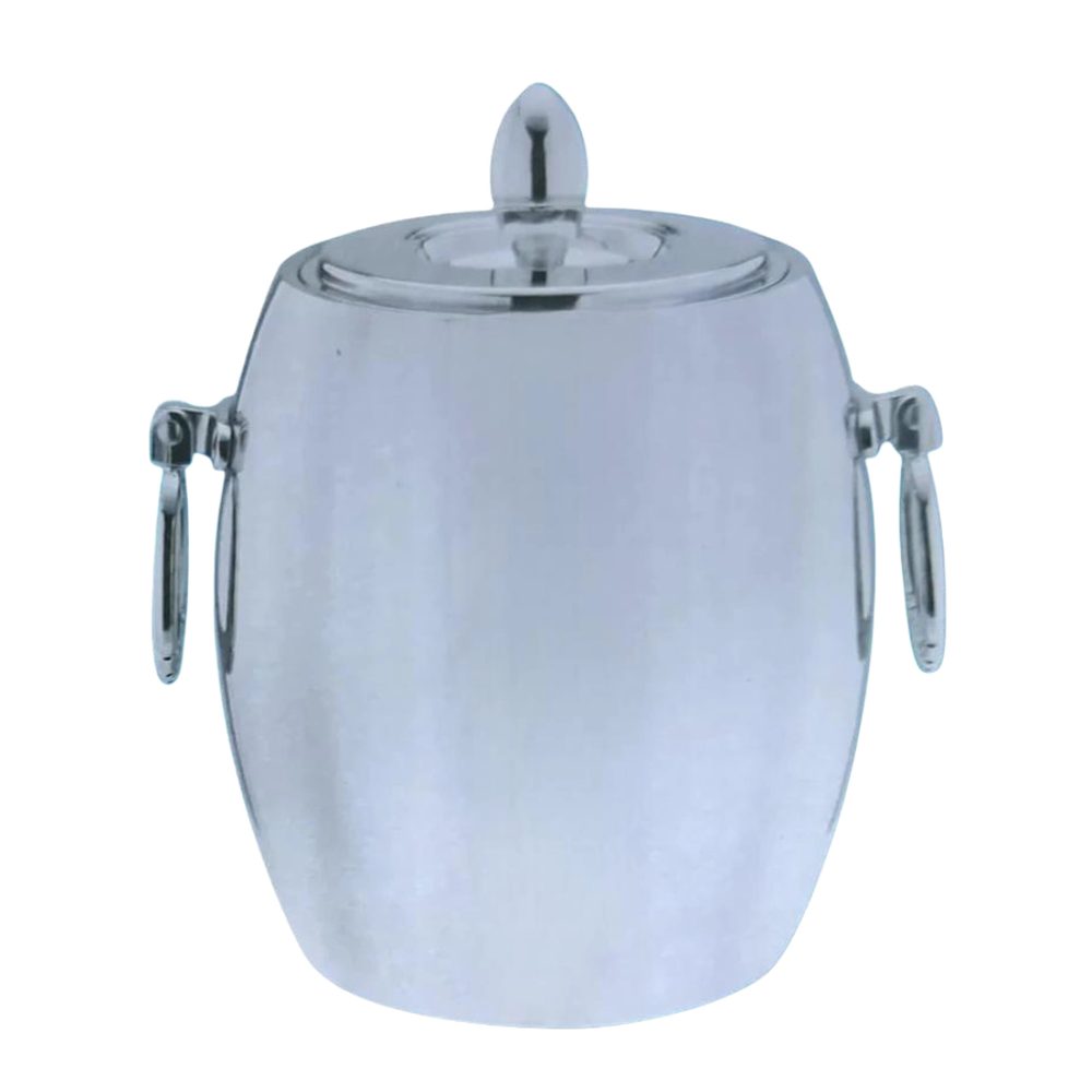 Stainless Steel Olive-Shaped Ice Bucket, 2L