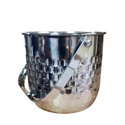 Stainless steel hammered wine bucket