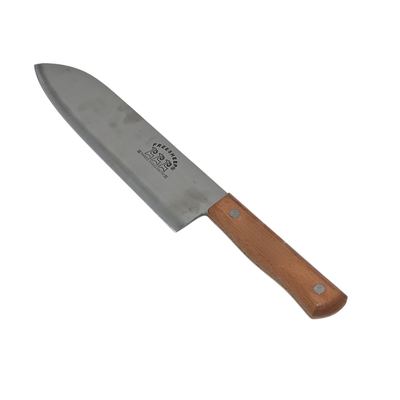 Wooden-handled stainless kitchen knife