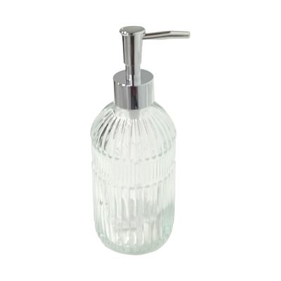 Ribbed Glass Soap Dispenser