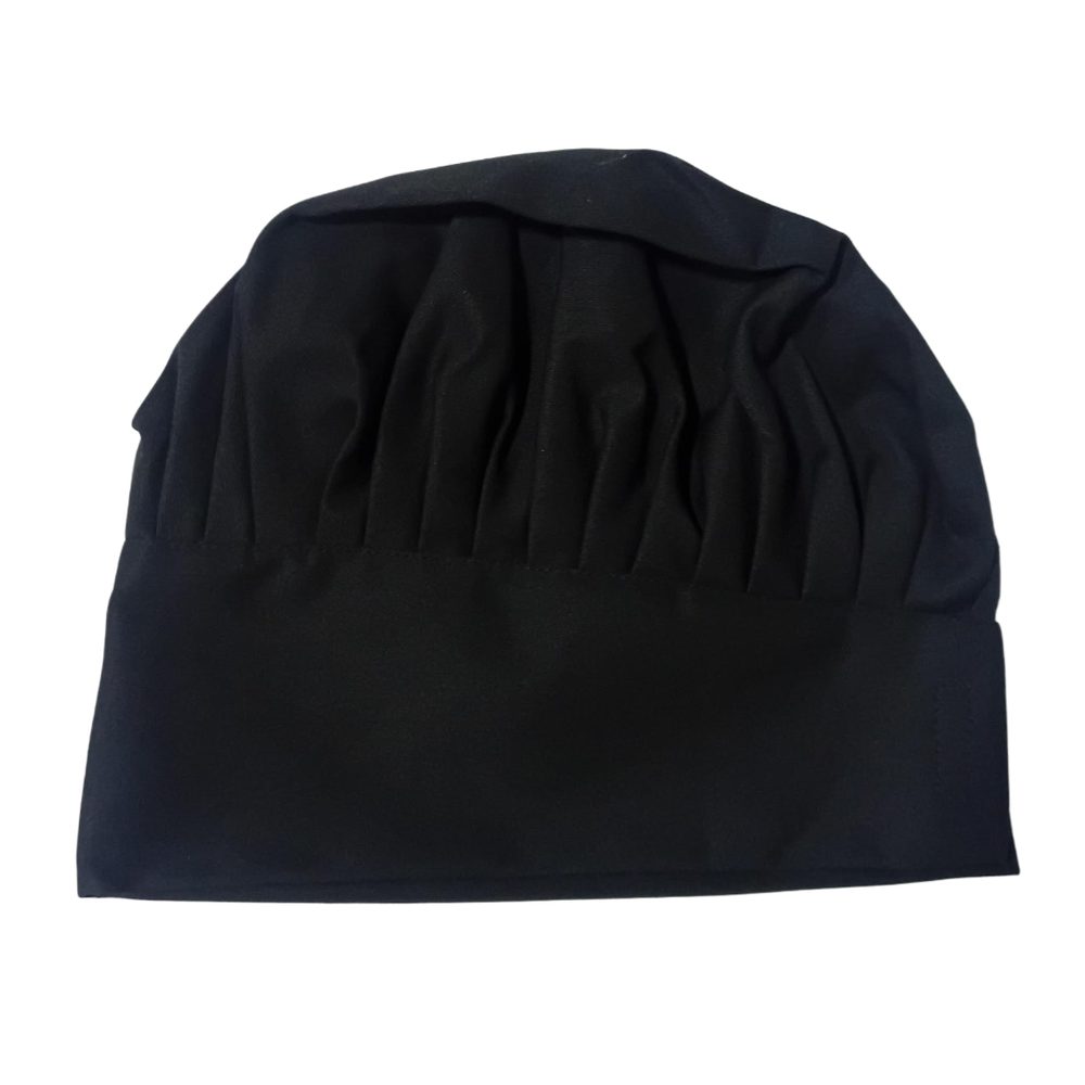 Black Pleated Chef Hat
