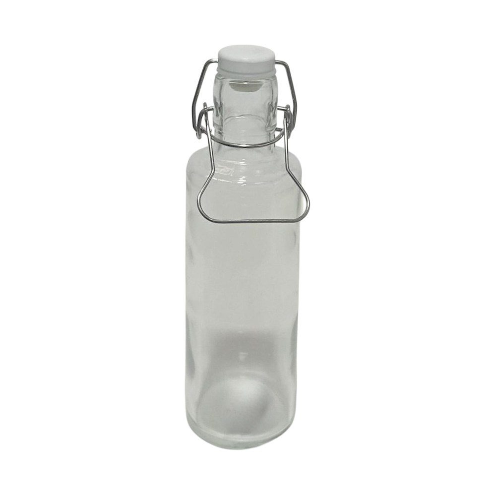 Swing-top glass water bottle 600ml