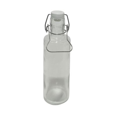 Swing-top glass water bottle 600ml