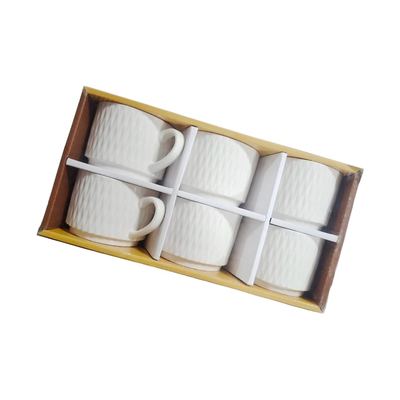 Ceramic Tea Cup Set, 6 Pieces