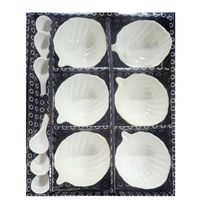 Shell-Shaped Ceramic Snack Bowl Set