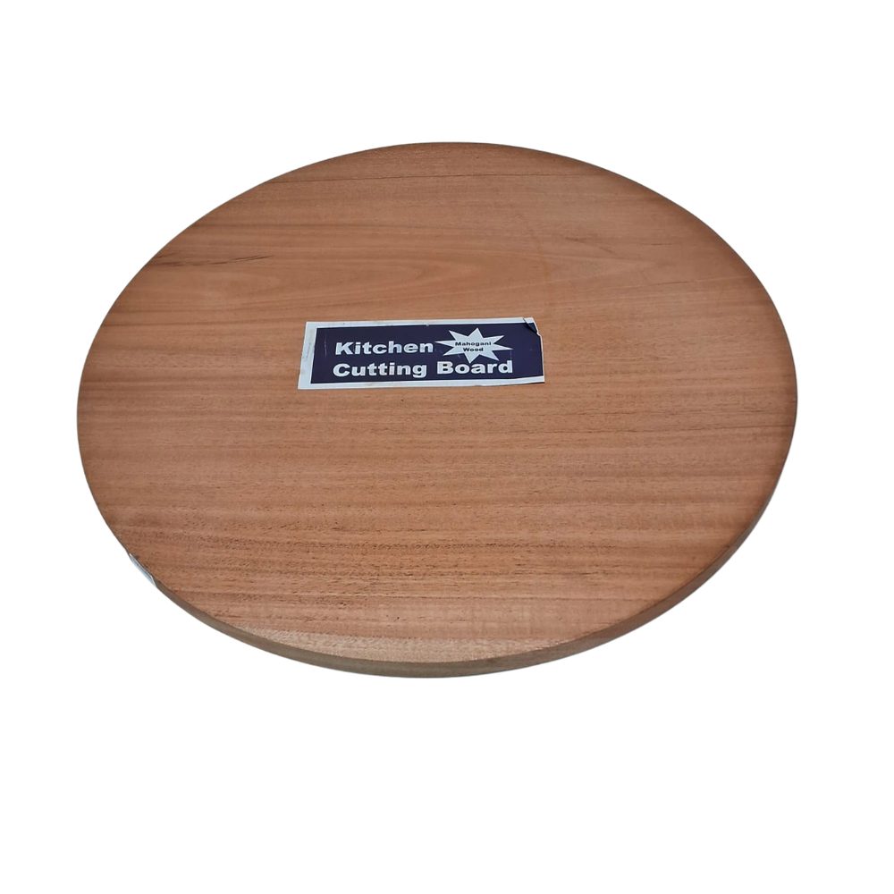 Round wooden chopping board