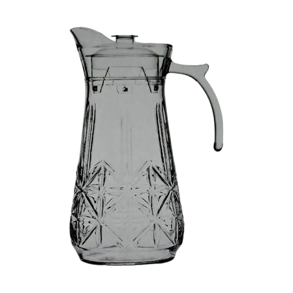 Cut-pattern glass water jug 1.7L
