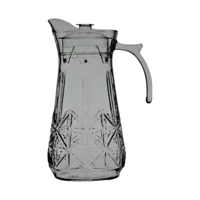 Cut-pattern glass water jug 1.7L