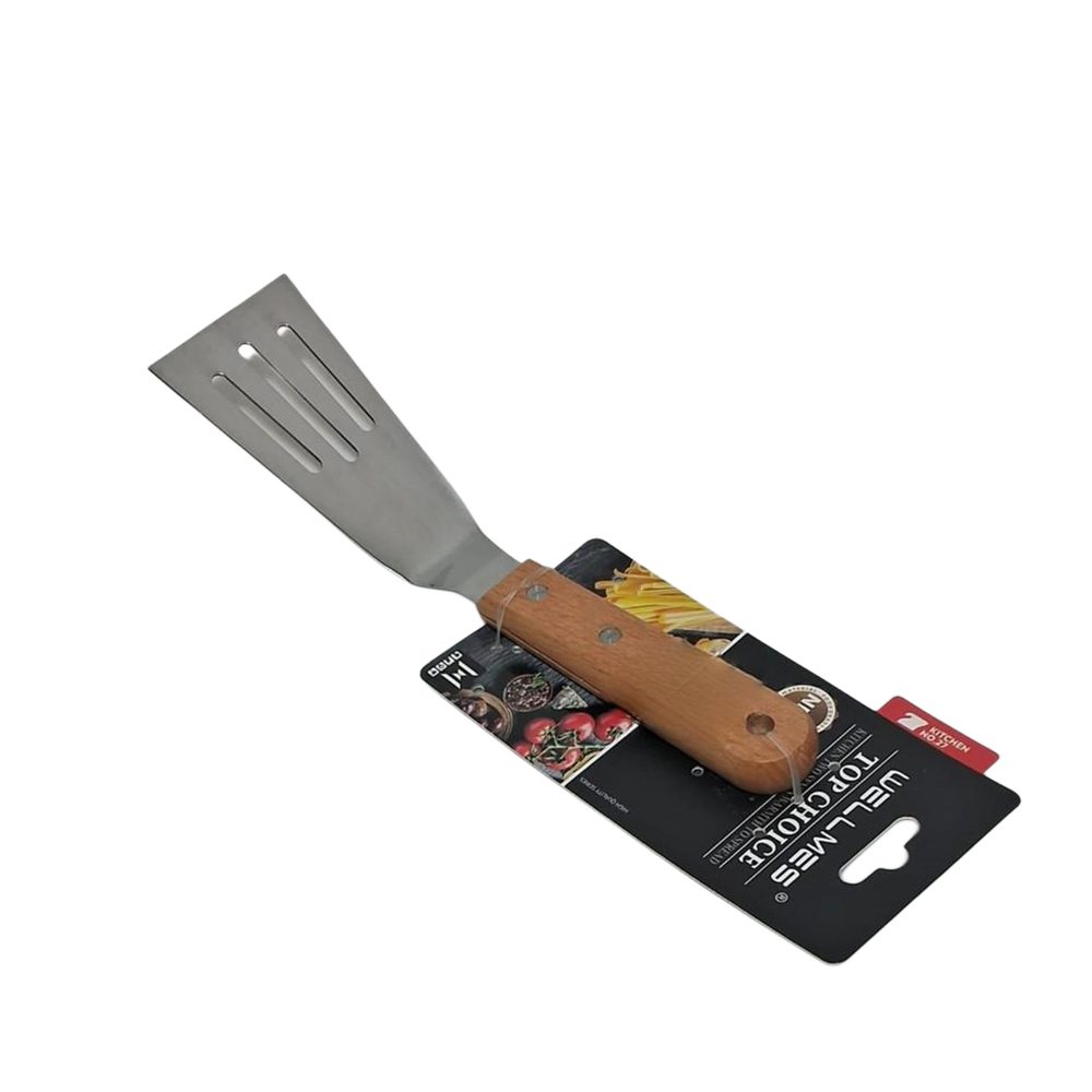 Small slotted turner with wooden handle