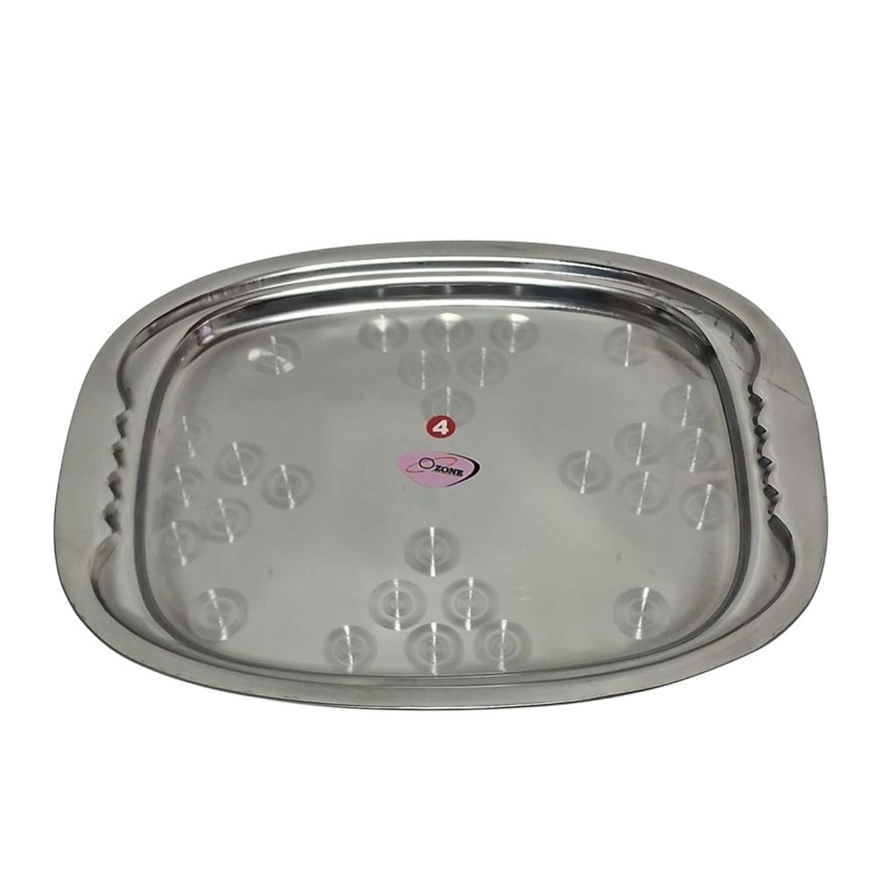 Stainless Steel Oval Serving Tray (No. 4)